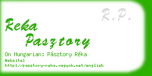 reka pasztory business card